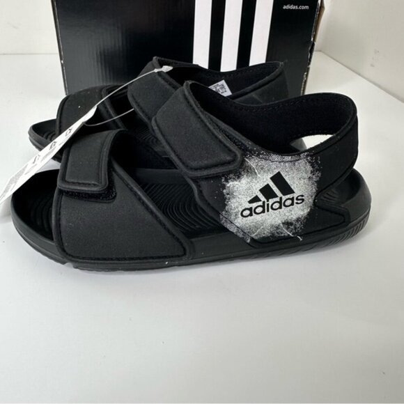 NWT Adidas kids Altaswim open toe sandals in Black size 11K - Picture 2 of 16